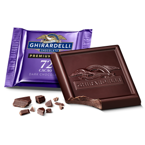 ghirardelli Premium Dark 72% Cacao Dark Chocolate SQUARES Case Pack (540 ct)